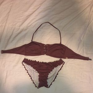 PINK red/brown two piece.